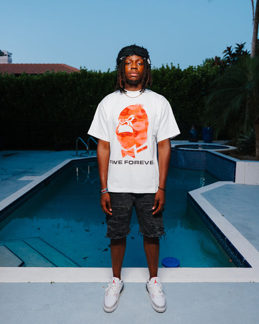 FWE RED KISS APE HEAD TEE