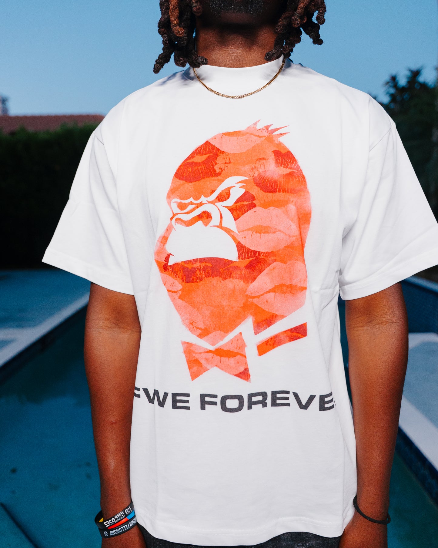FWE RED KISS APE HEAD TEE
