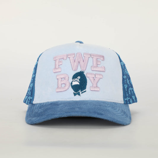 FWE BOY AZURE VELVET MONO TRUCKER
