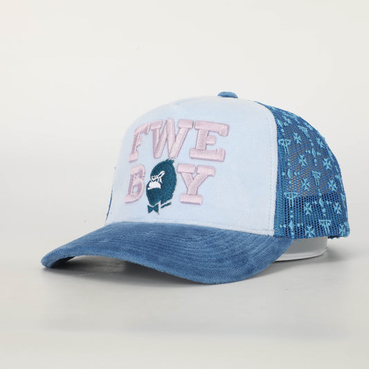 FWE BOY AZURE VELVET MONO TRUCKER