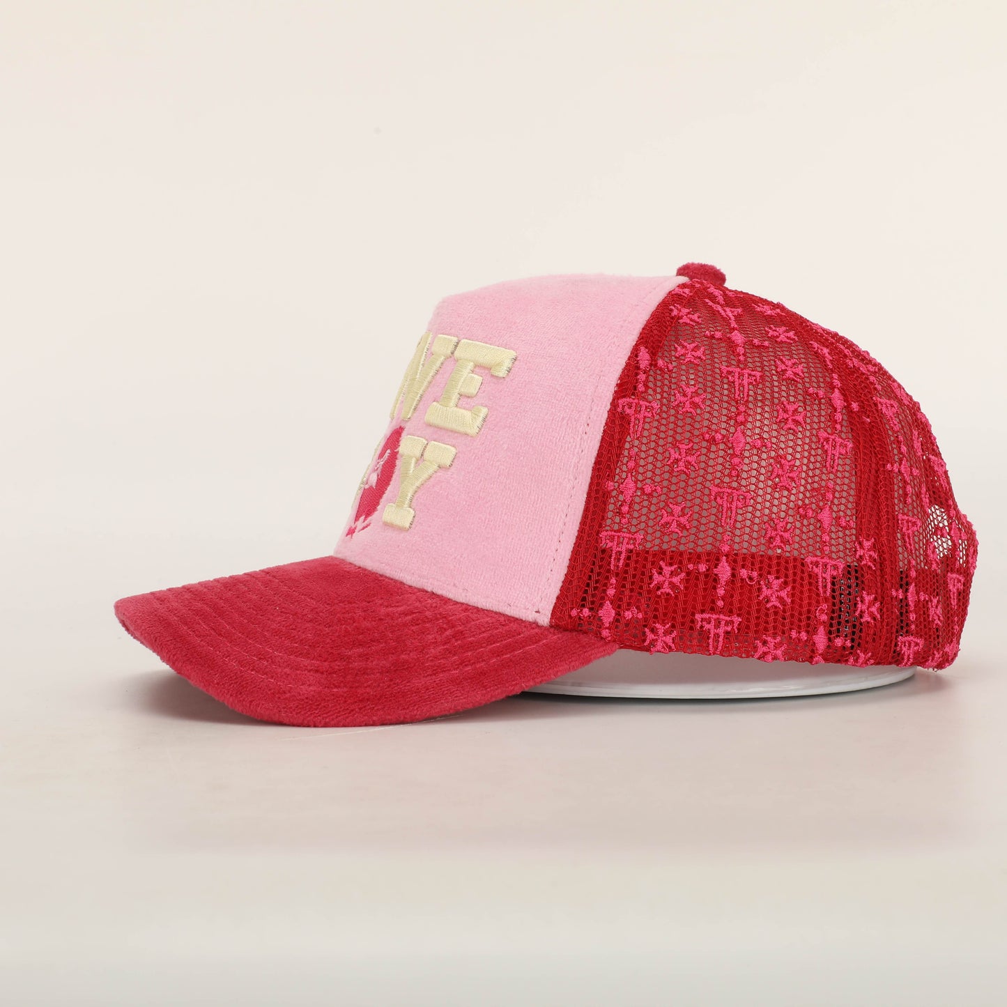 FWE BOY CRIMSON LUV VELVET MONO TRUCKER